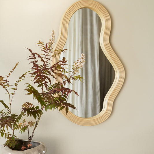 Pond Mirror Medium - Rattan
