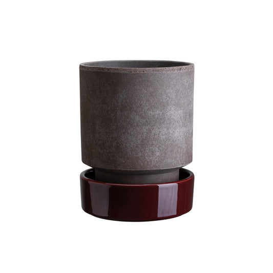 Hoff Raw Pot / Glazed Saucer Set - Batten Home
