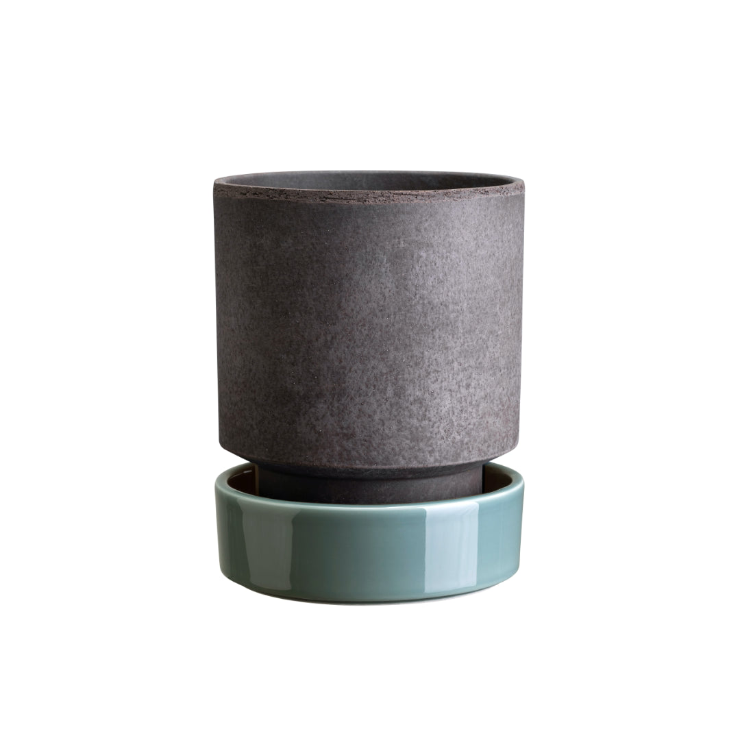 Hoff Raw Pot / Glazed Saucer Set - Batten Home
