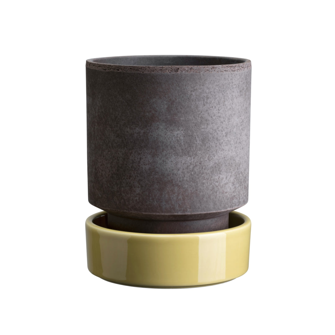 Hoff Raw Pot / Glazed Saucer Set - Batten Home