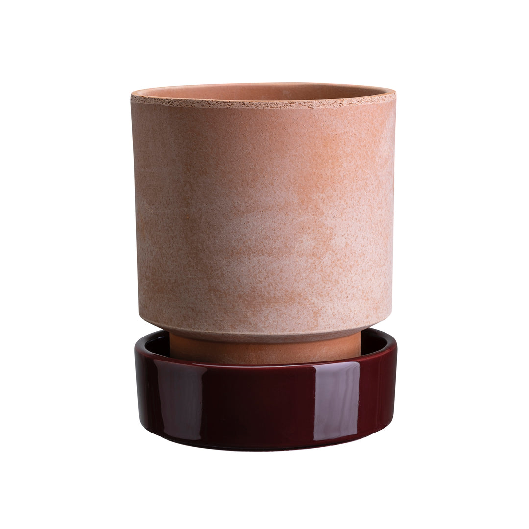 Hoff Raw Pot / Glazed Saucer Set - Batten Home