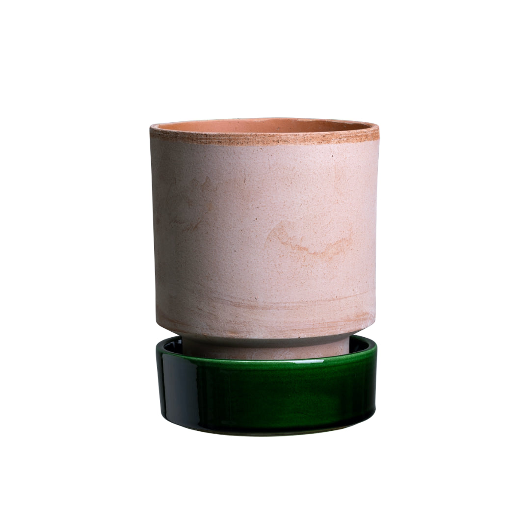 Hoff Raw Pot / Glazed Saucer Set - Batten Home