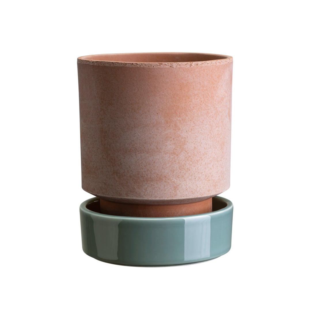 Hoff Raw Pot / Glazed Saucer Set - Batten Home