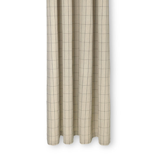 Chambray Shower Curtain Grid Sand